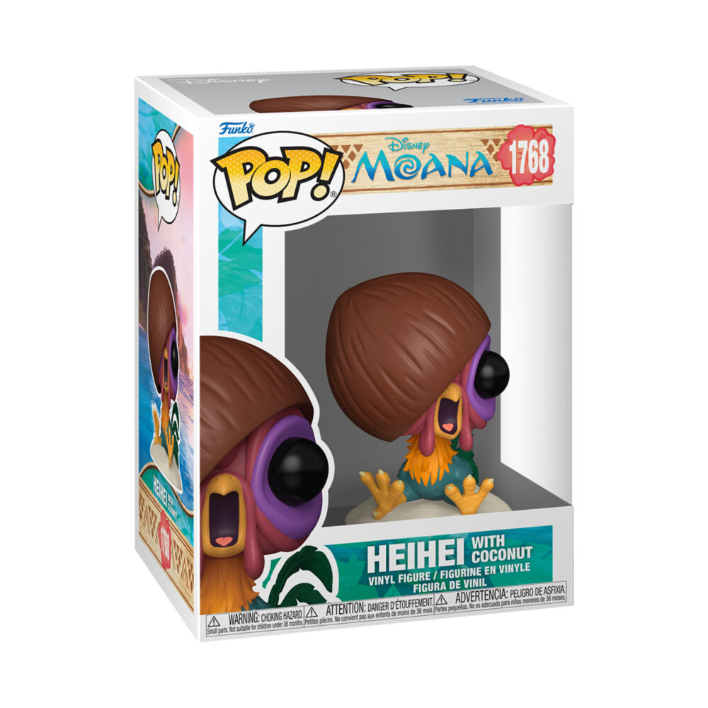 Hei Hei with Coconut Disney Moana Funko Pop #1768 shown in its window display box