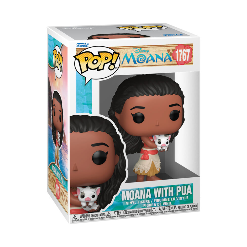 Moana with Pua Disney Moana Funko Pop #1767 shown in its window display box