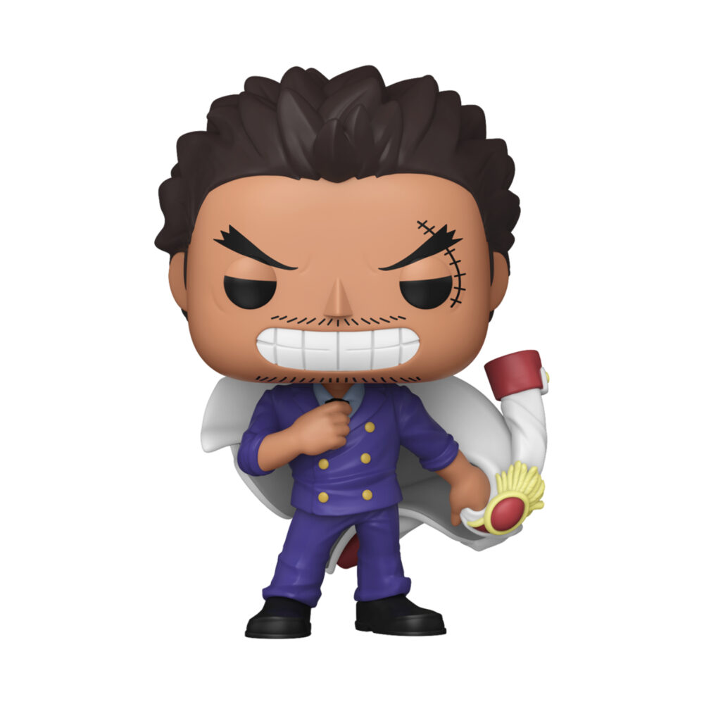 Unboxed Monkey D. Garp One Piece Funko Pop #2238 wearing a purple suit and white cape with a sword at his side