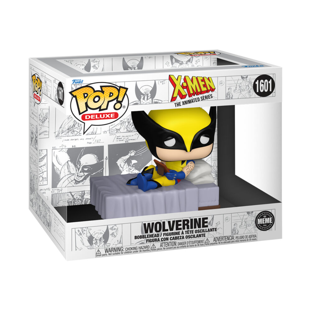 Wolverine's Crush Meme X-Men Funko Pop Deluxe #1601 shown in its window display box