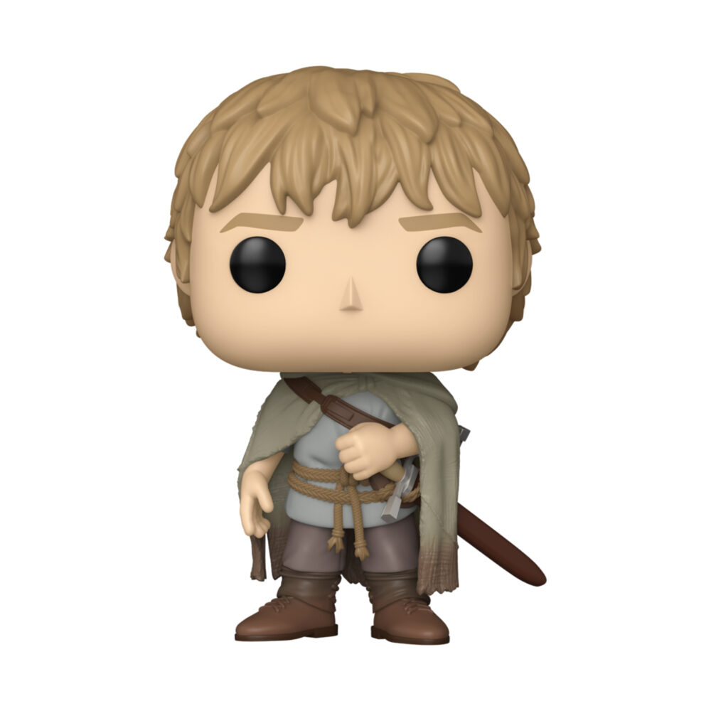 Dunk - A Knight Of The Seven Kingdoms Funko Pop Figure #1901 unboxed wearing a cloak and carrying a sheathed sword