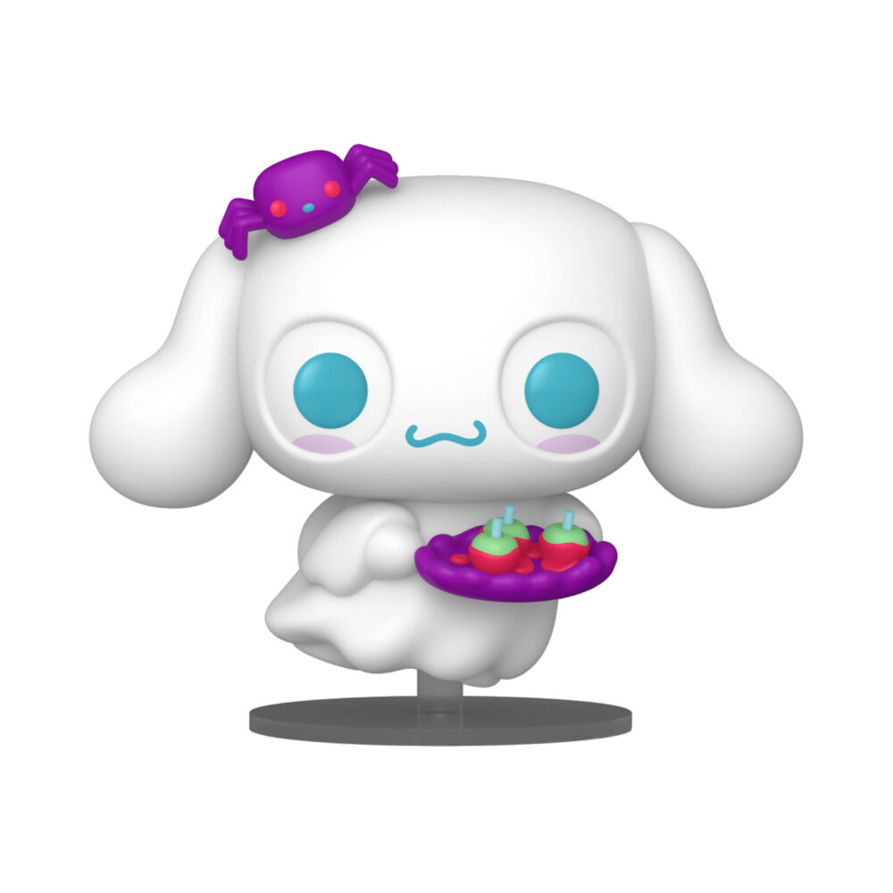 Unboxed Cinnamoroll (Spooky) Funko Pop #156 holding a tray in its standard non-glowing appearance.