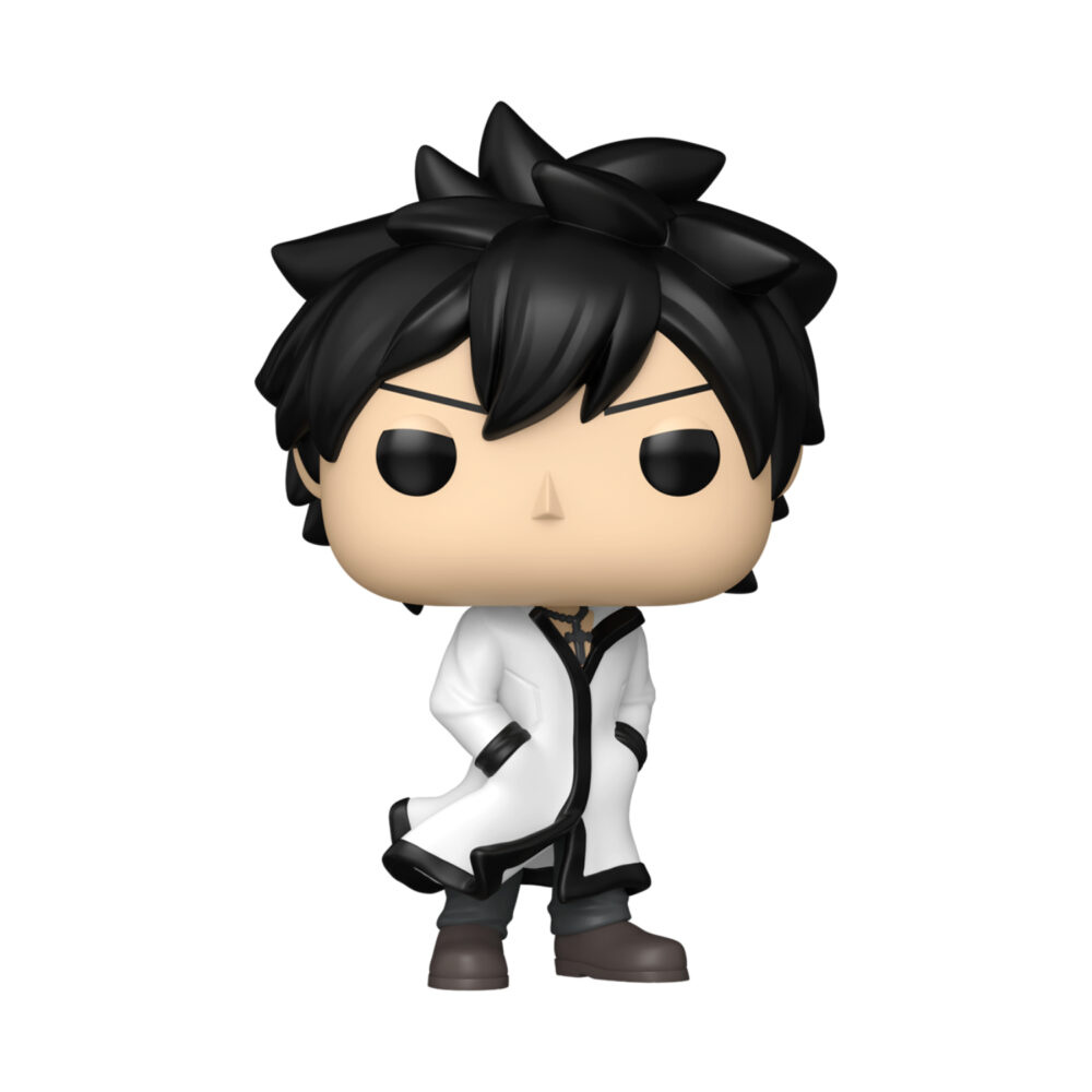 Gray Fairy Tail: 100 Years Quest Funko Pop #2287 unboxed in the regular white coat outfit with his hands in his pockets