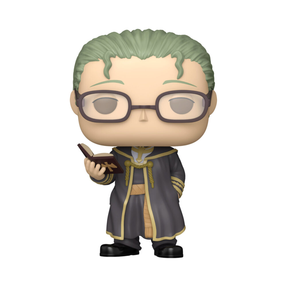Heiter Frieren Beyond Journey’s End Funko Pop #2197 Special Edition unboxed with green hair, glasses, dark robes and an open book
