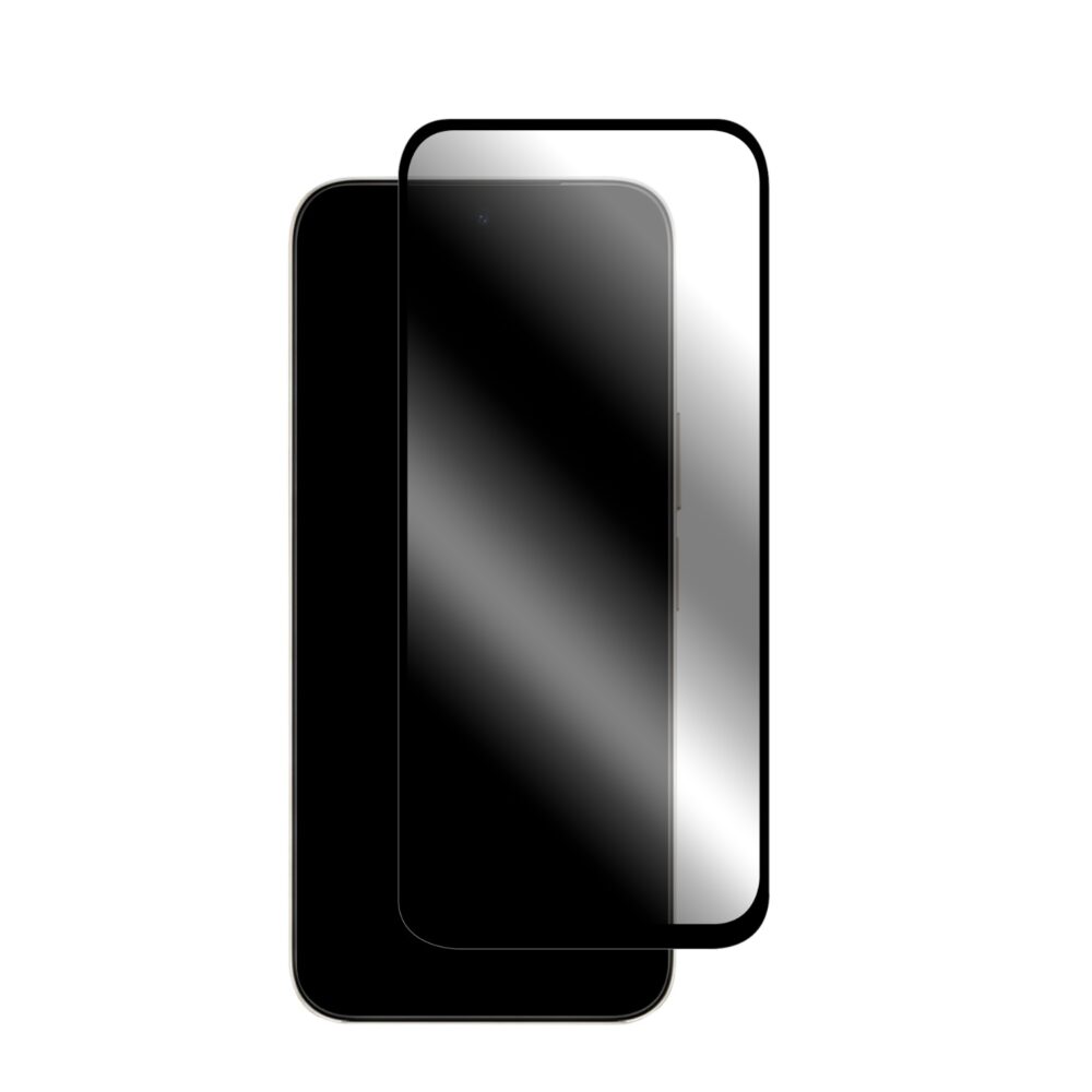 HONOR X7e shown from the front with the Body Glove black-border tempered glass screen protector positioned over the display