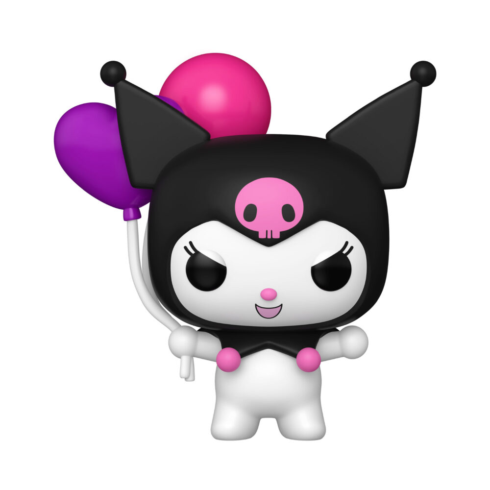 Unboxed Kuromi with Balloons Hello Kitty and Friends Funko Pop Jumbo #158 holding pink and purple balloons.