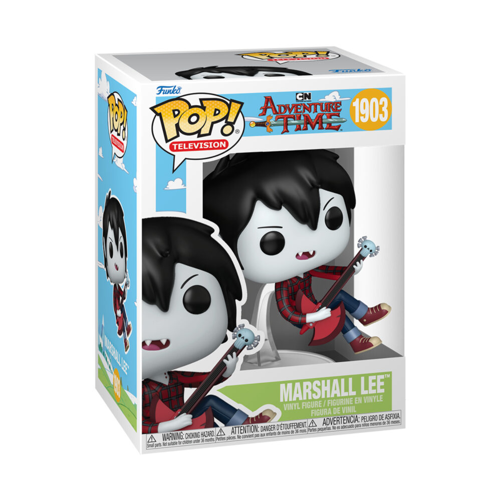 Marshall Lee Adventure Time Funko Pop #1903 shown in its window display box holding a red guitar