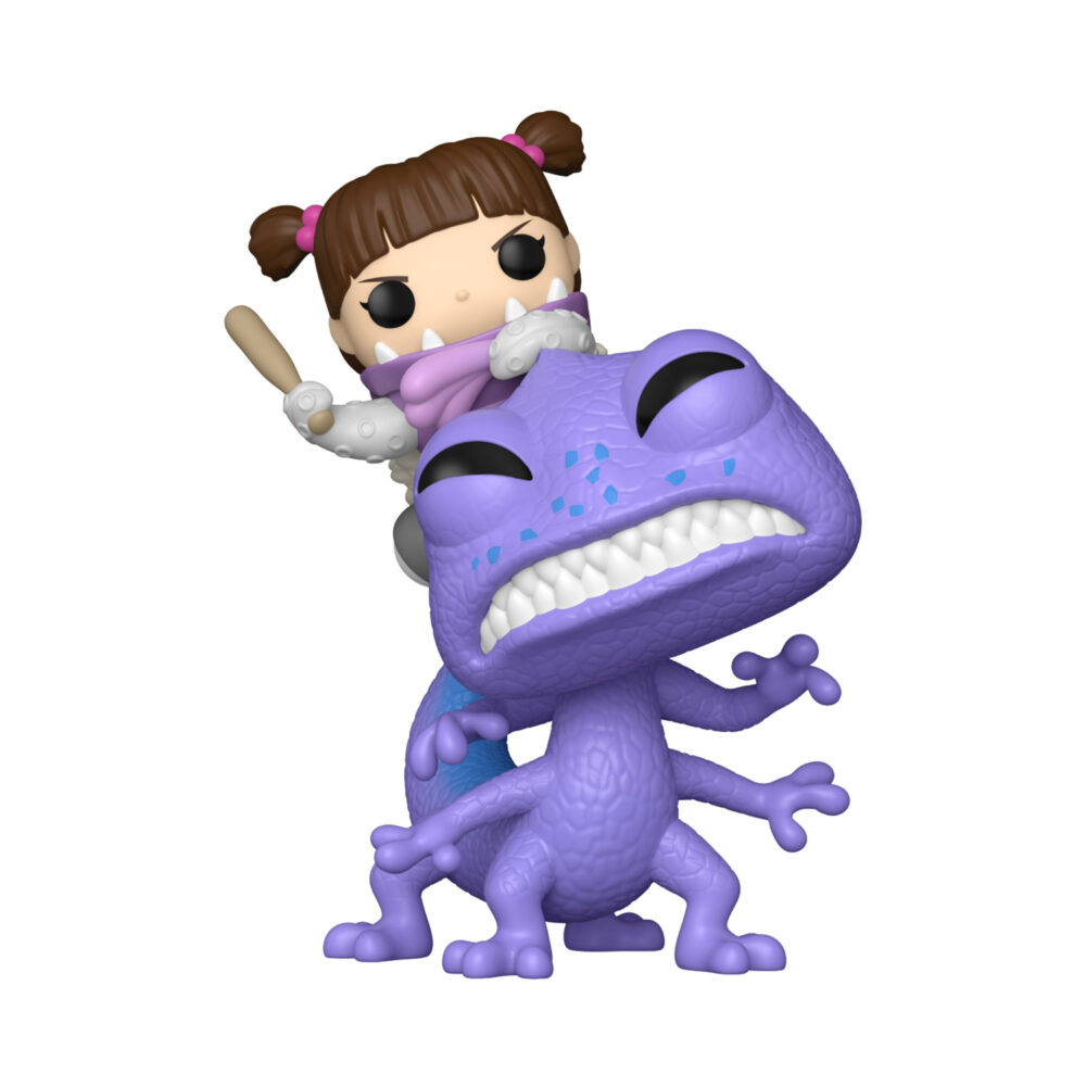 Unboxed Randall vs Boo Monsters Inc. Funko Pop #1759 Special Edition with purple Randall and Boo riding on his back.