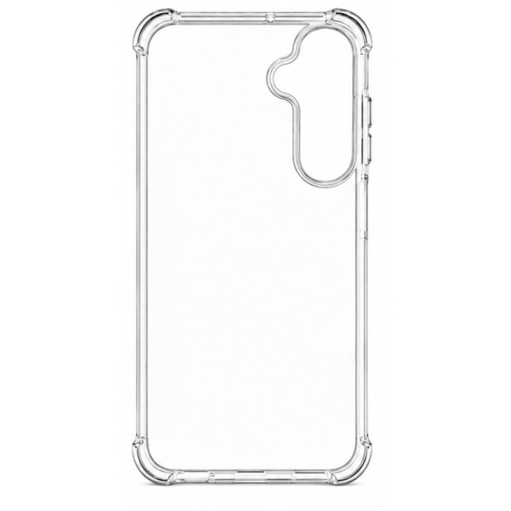 Interior view of the Mobeen clear case for Samsung Galaxy A16 showing the camera opening and transparent bumper edges
