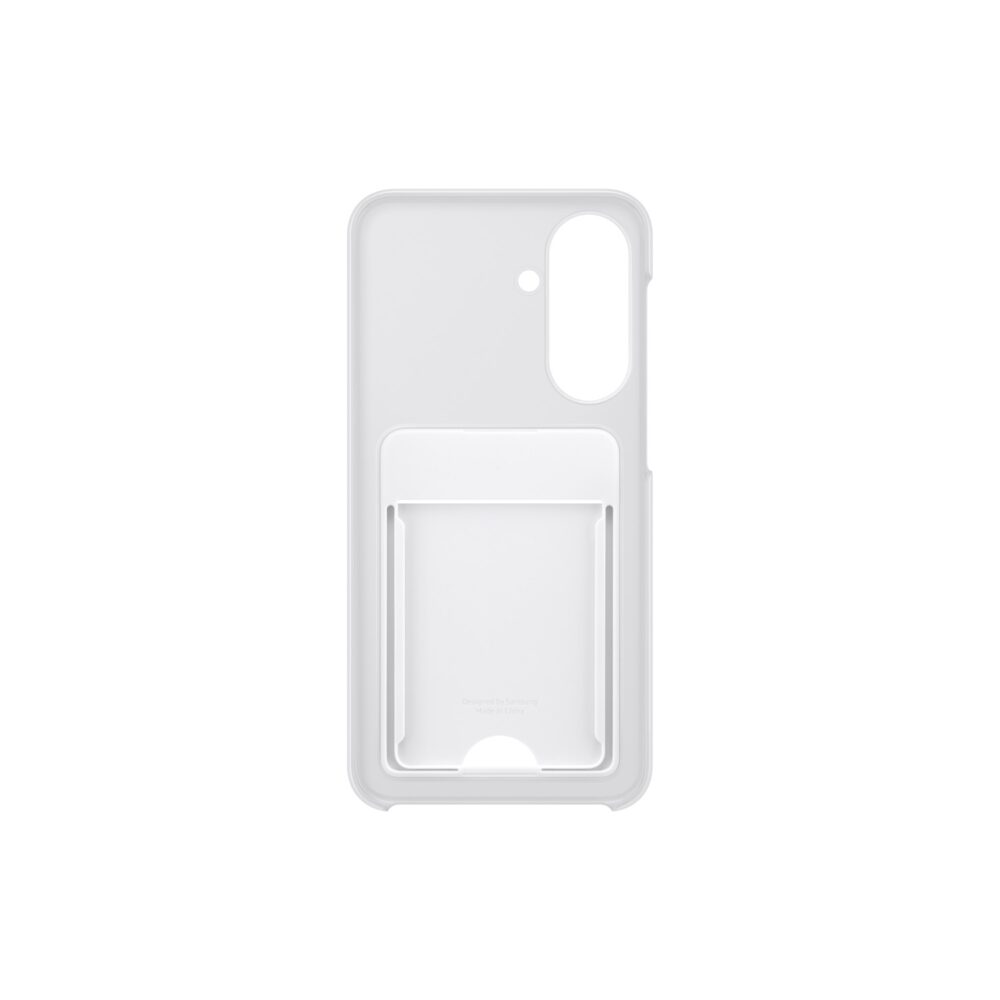 Interior view of the Grey Samsung Galaxy A27 5G Official Card Slot Cover showing the inside of the card pocket and camera opening