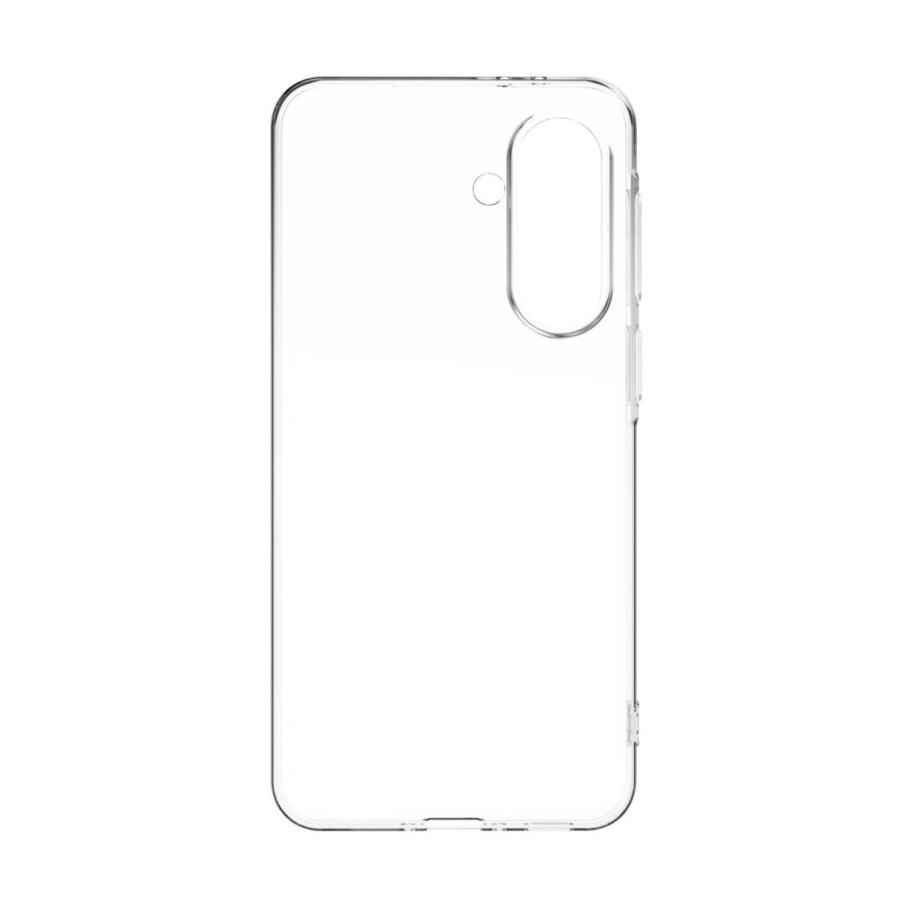 Rear view of the empty clear ZAGG case for Samsung Galaxy A37 5G showing the transparent back, camera opening and side button area
