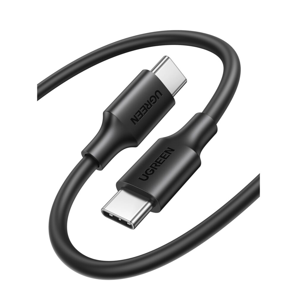 UGREEN 60W USB-C to USB-C PD cable shown with a laptop and 60W fast charge graphic