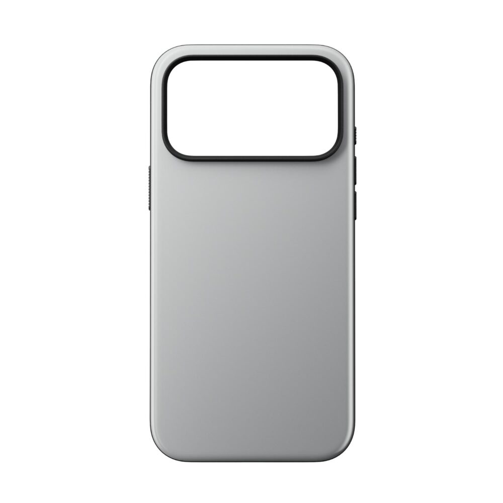 Grey Nomad Mag Sports Case for Apple iPhone 18 Pro Max and iPhone 17 Pro Max shown empty from the rear with the large camera cut-out visible.