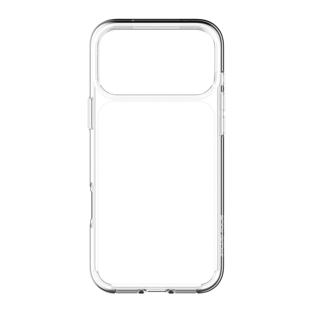 Clear Body Glove Ghost Case for iPhone 18 Pro Max and 17 Pro Max shown from the rear with the large camera opening visible