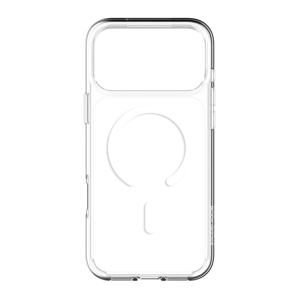 Clear Body Glove Ghost Magnetic Case for iPhone 18 Pro Max and 17 Pro Max shown from the rear with the magnetic ring visible