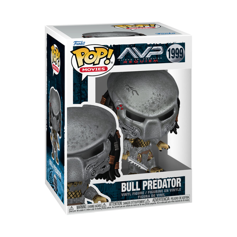 Bull Predator Funko Pop #1999 shown in its window display box.
