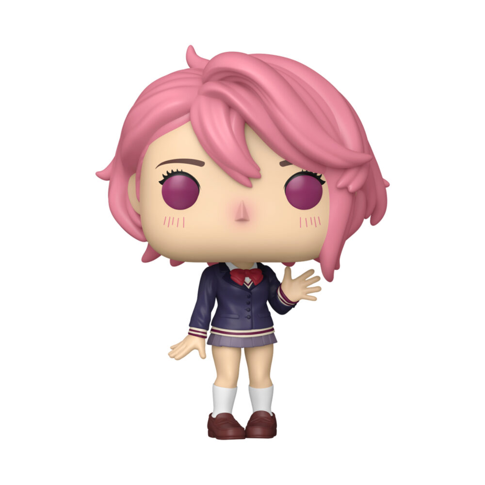 Unboxed Dan Da Dan Aira Funko Pop figure #2385 with pink hair and school uniform