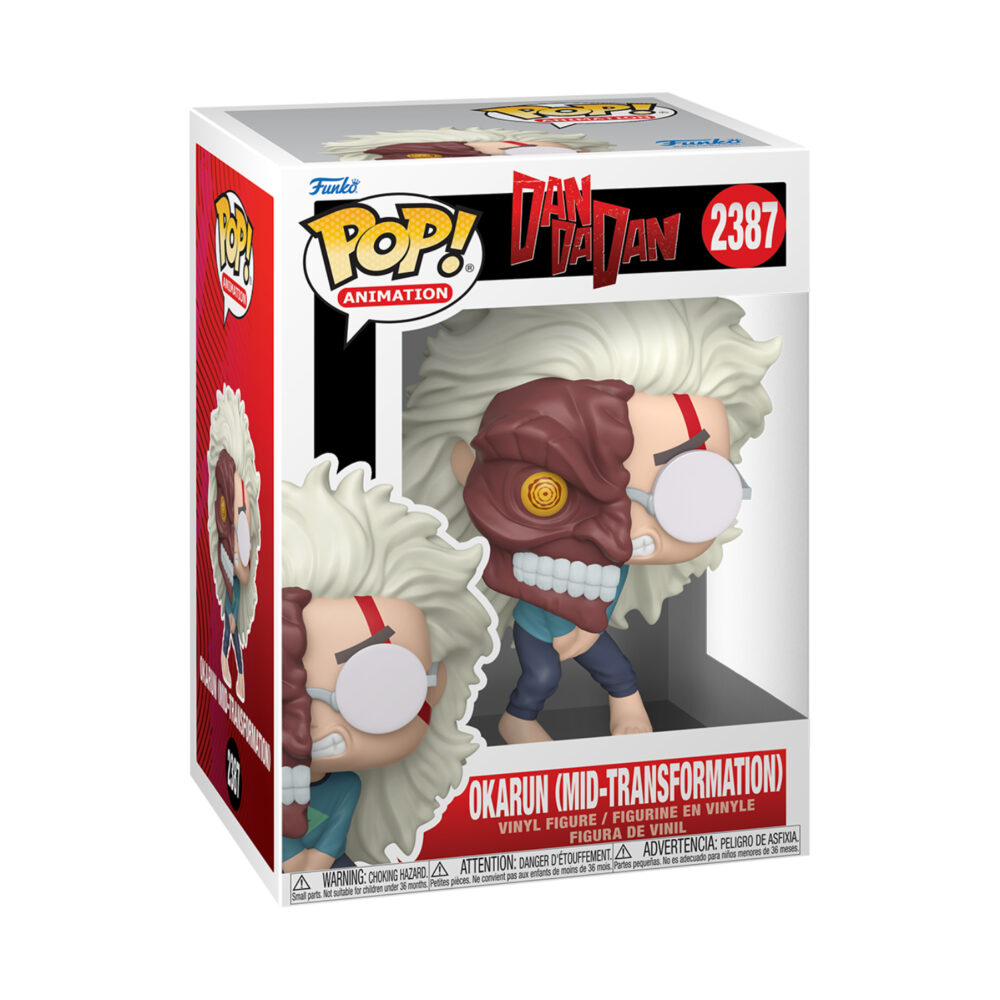 Dan Da Dan Okarun (Mid-Transformation) Funko Pop figure #2387 shown in its window display box