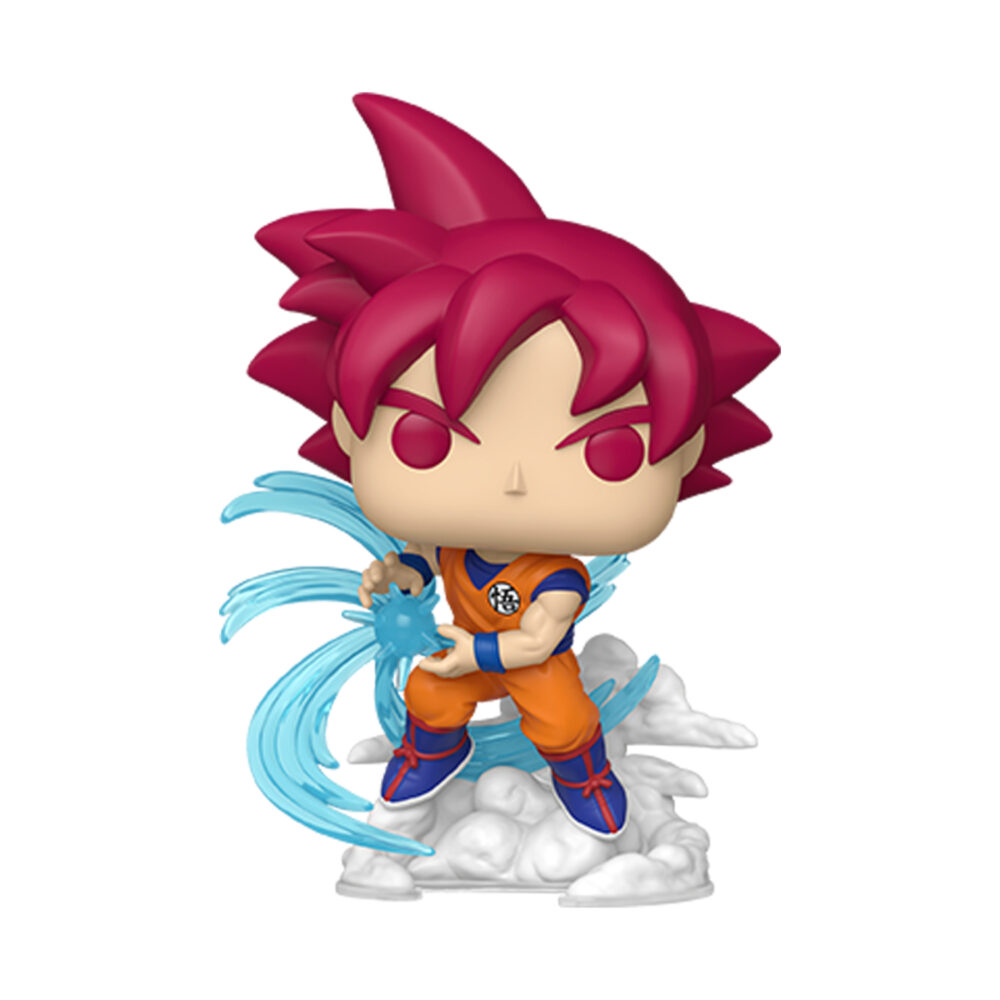 Unboxed Dragon Ball Super Super Saiyan God Goku Kamehameha Funko Pop #2491 glow chase figure with blue energy effect