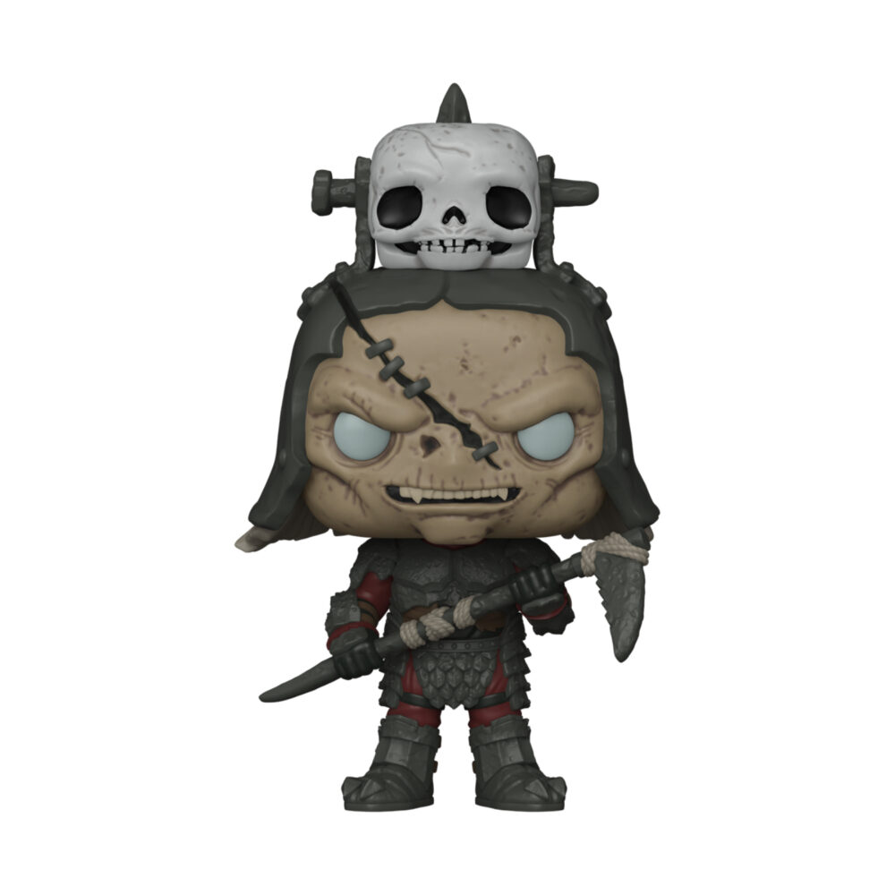 Unboxed Guritz Funko Pop #1984 figure holding an axe with a skull mounted above its head.