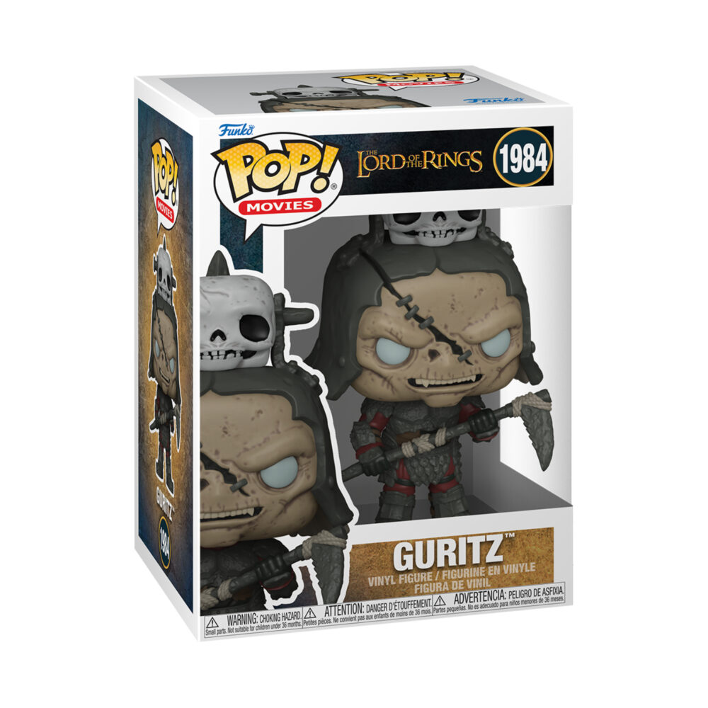 Guritz Funko Pop #1984 shown in its Lord Of The Rings window display box.