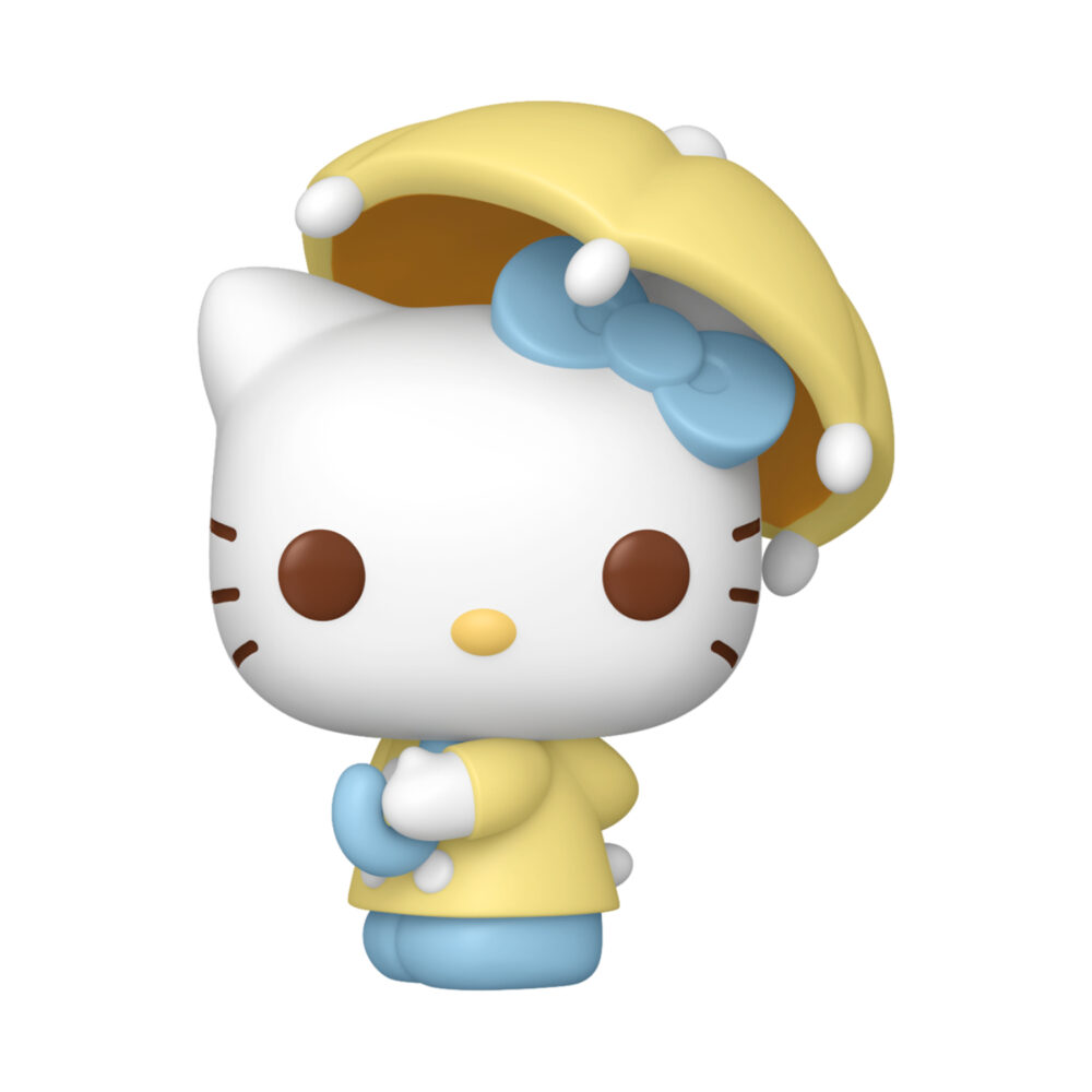 Unboxed Hello Kitty with Umbrella Funko Pop figure #162 wearing a yellow outfit with a blue bow