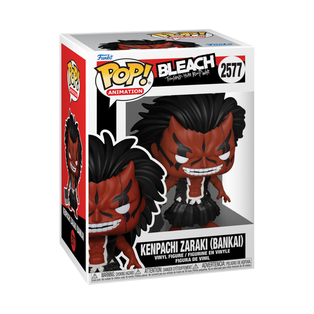 Kenpachi Zaraki (Bankai) Funko Pop figure #2577 shown in its window display box