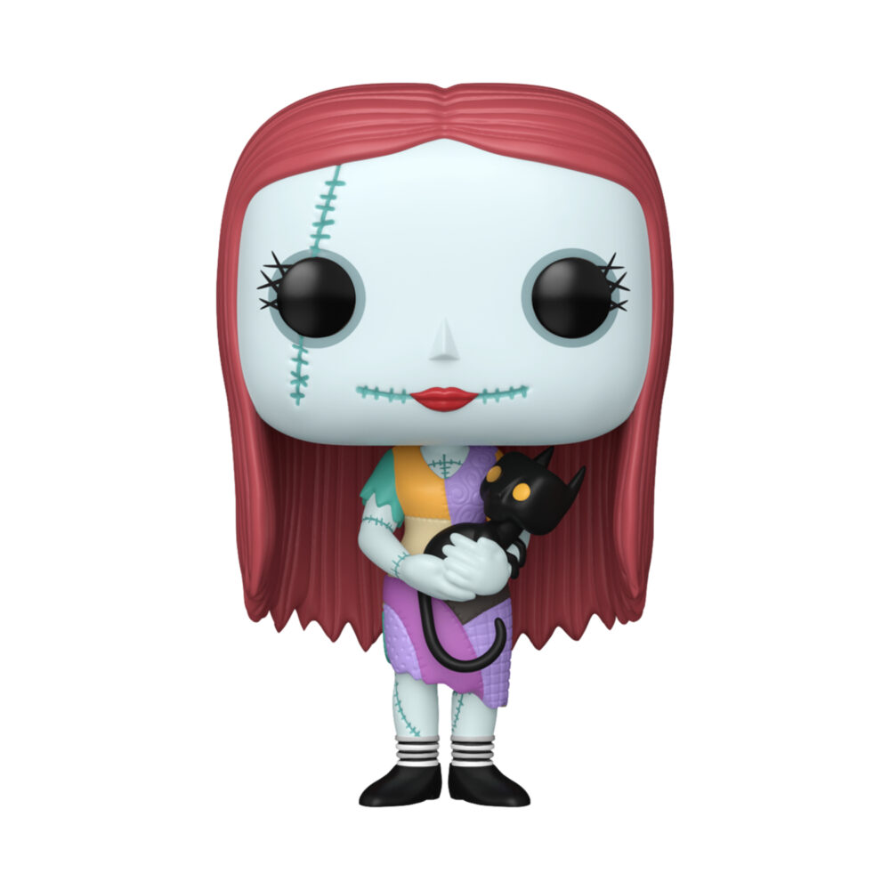 Unboxed Sally with Cat Funko Pop figure #1809 from The Nightmare Before Christmas with Sally holding the black cat