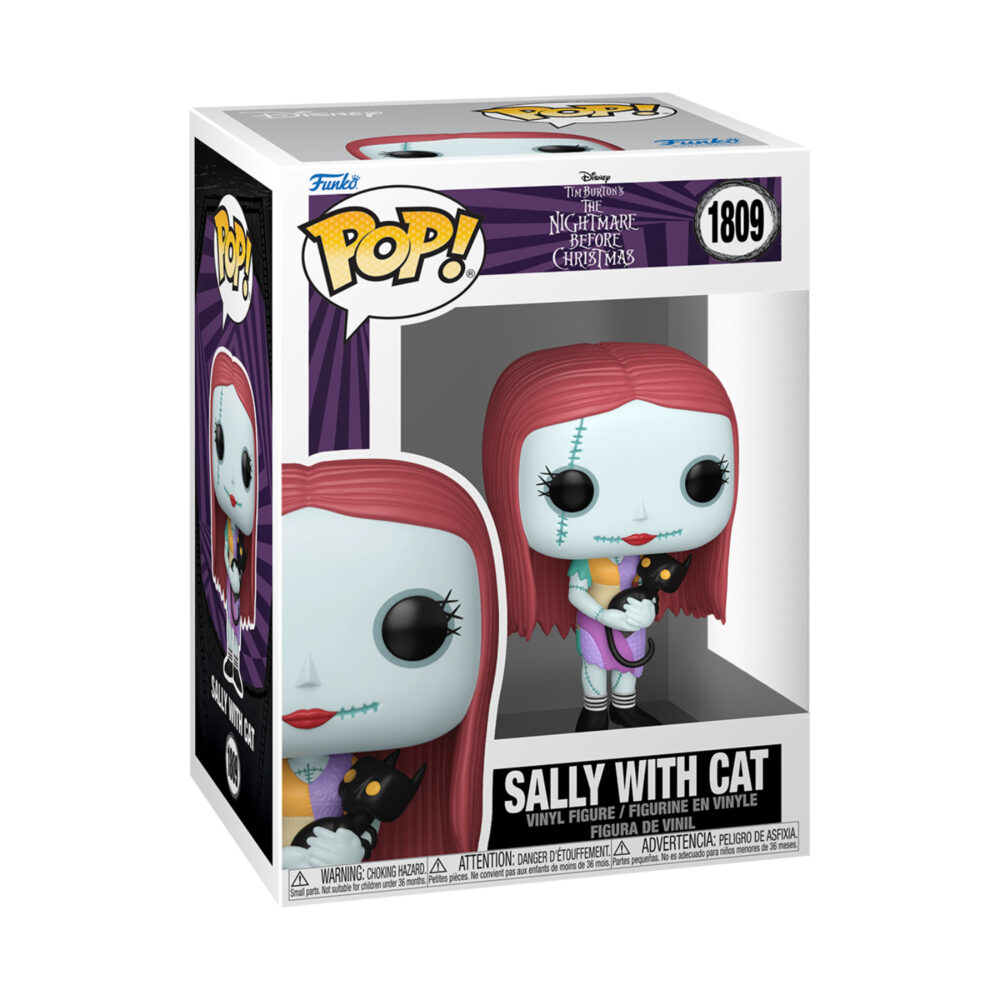 Sally with Cat Funko Pop figure #1809 from The Nightmare Before Christmas shown in its window display box