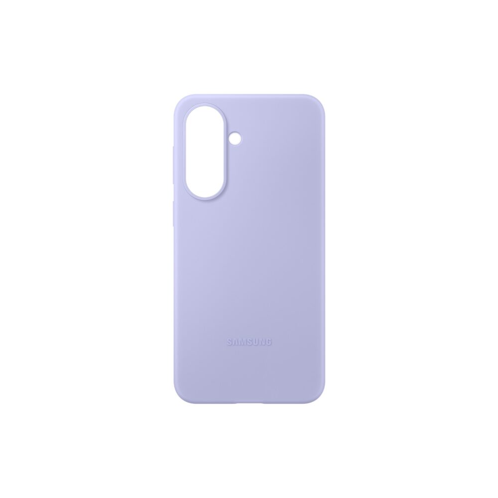Samsung Galaxy A57 5G Official Silicone Case in Violet shown from the rear.