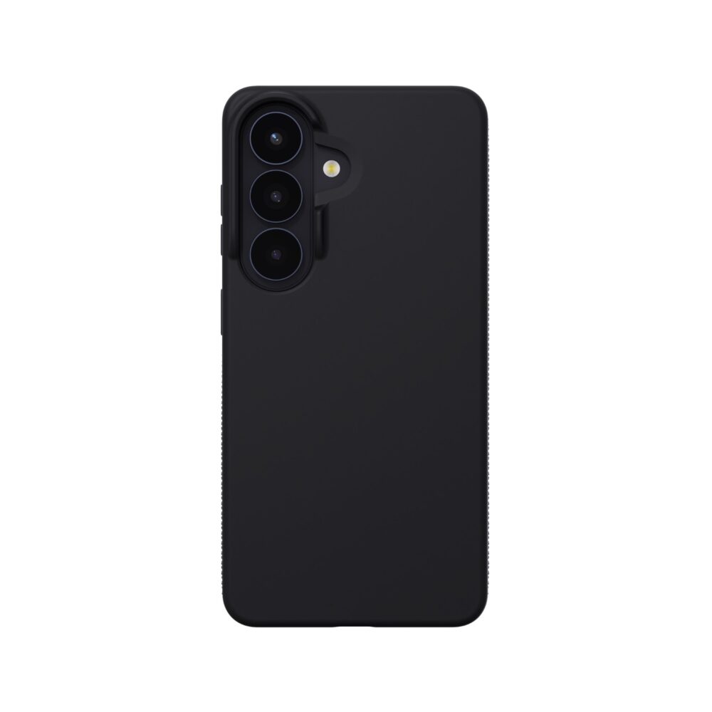 Samsung Galaxy S26 ZAGG Milan Snap Magnetic Case in Black fitted to the phone and shown from the rear.