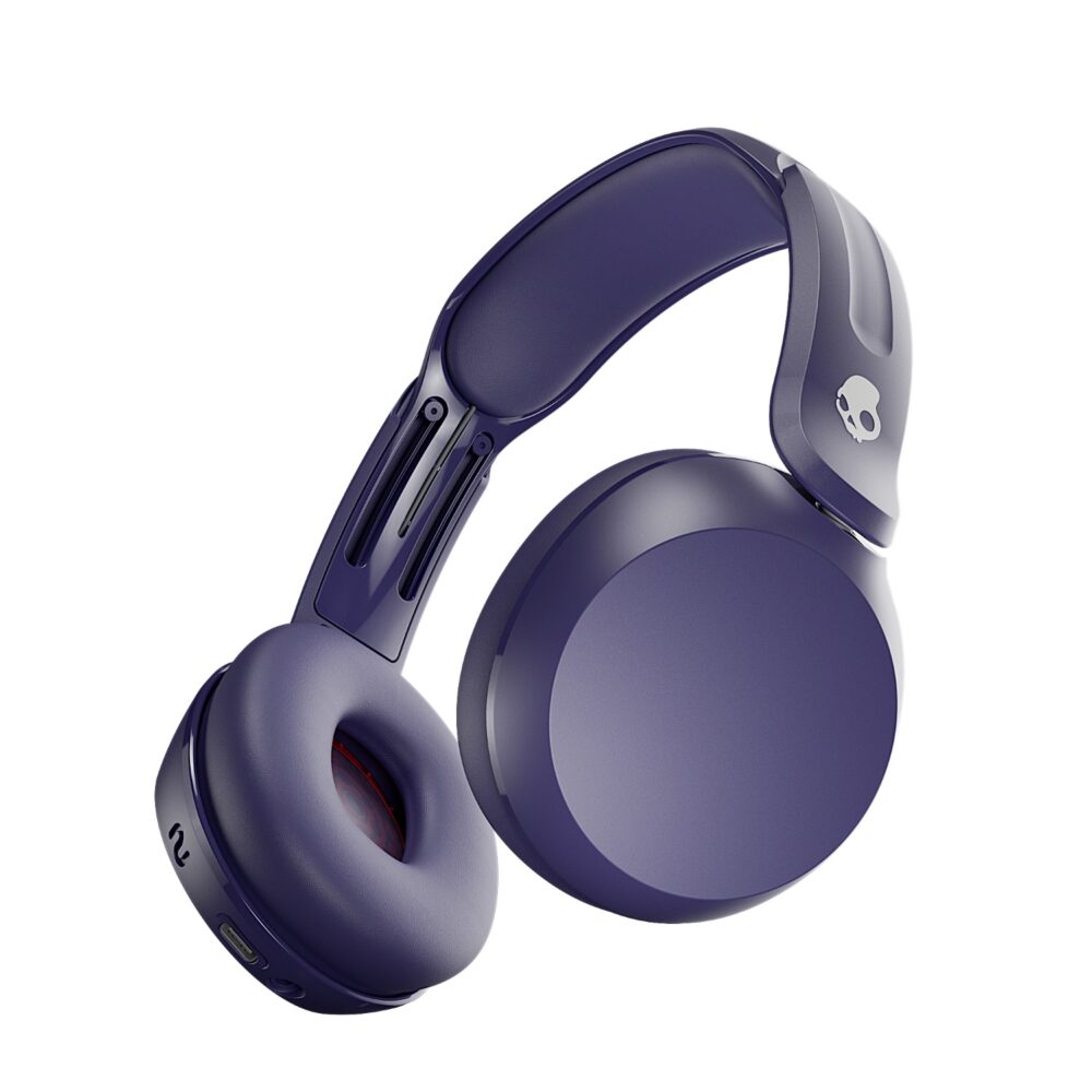 Skullcandy Icon® 180 wireless headphones in the Future colourway shown in a collapsible angled product view