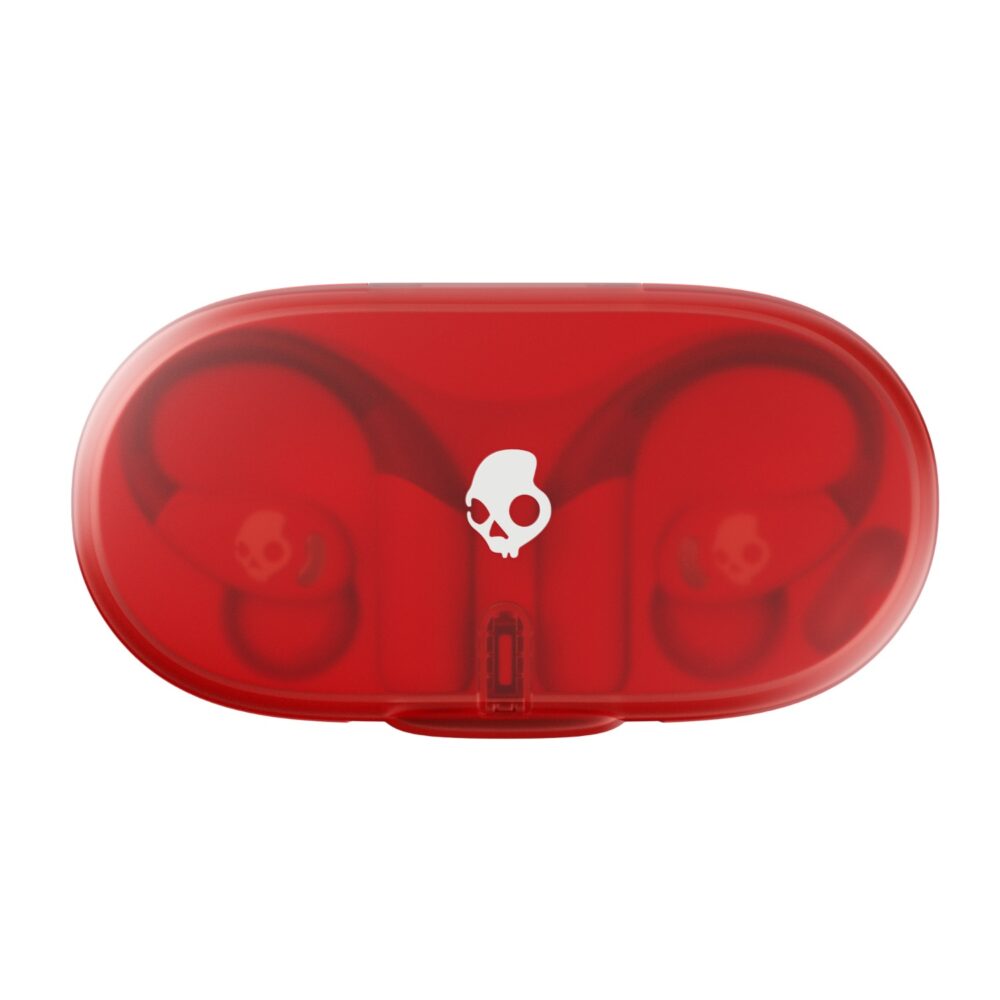 Plasma Skullcandy Push® 540 charging case shown closed from above with the Skullcandy logo visible