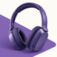 over-ear-headphones Purple over-ear wireless headphones