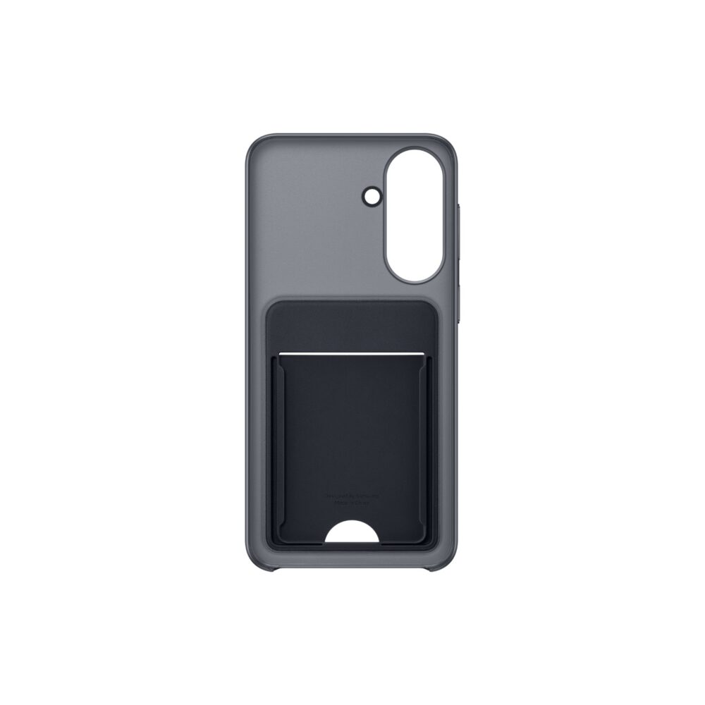 Interior view of the black Samsung Galaxy A57 5G Official Card Slot Case showing the card pocket structure