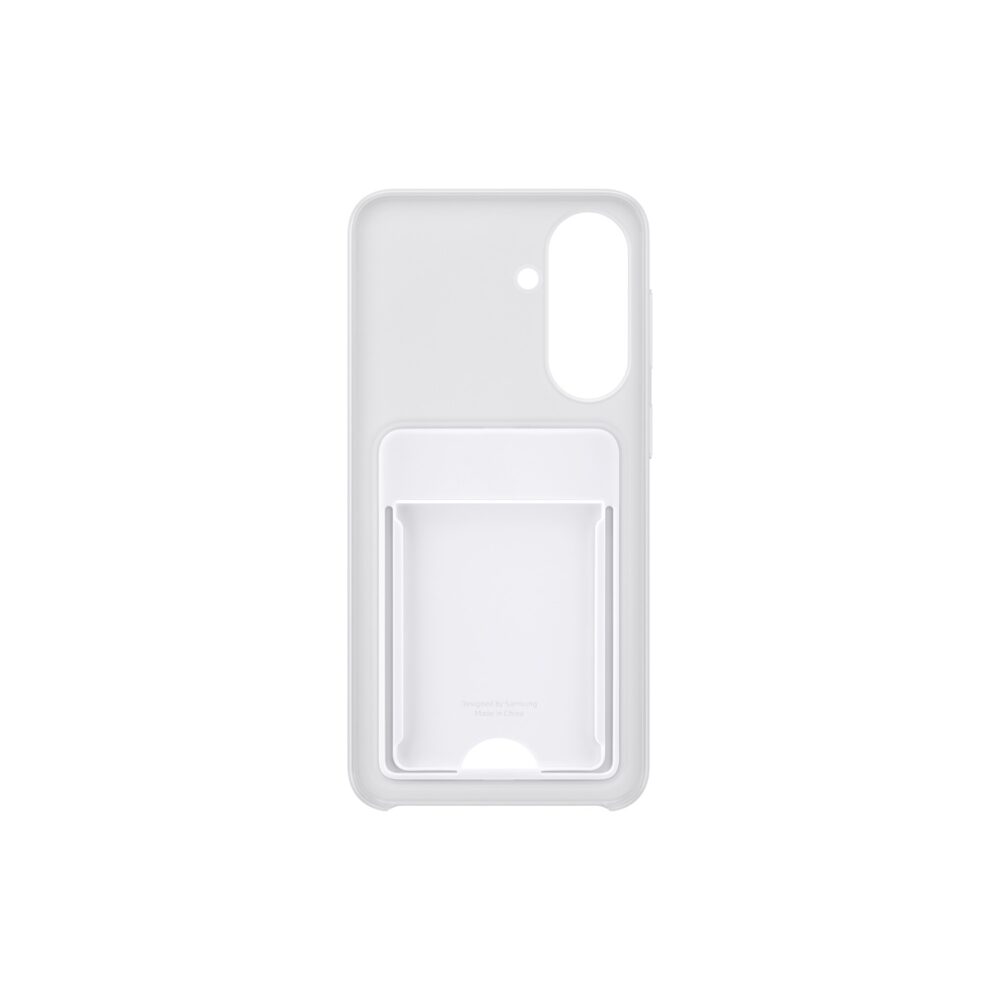 Interior view of the grey Samsung Galaxy A57 5G Official Card Slot Case showing the card pocket structure