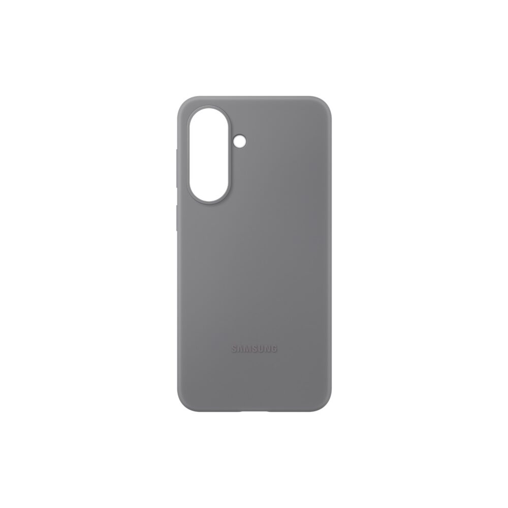 Grey Samsung Galaxy A57 5G Official Silicone Case shown from the rear