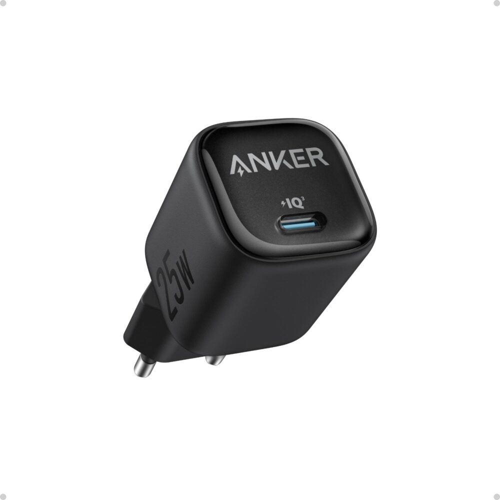 25W Anker Compact USB C PD Charger - 1 Port Black