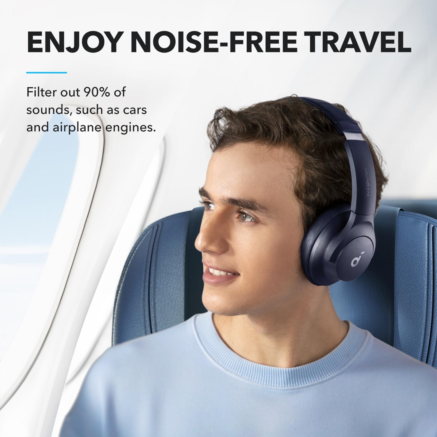 Soundcore Q20i Wireless Bluetooth ANC Noise Cancelling Headphones – Blue - Image 2