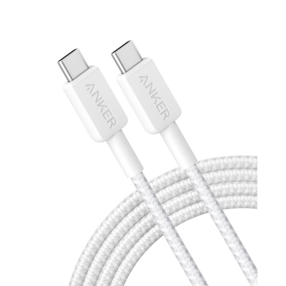 Anker 60W Type C To Type C Cable - 1.8m White Braided