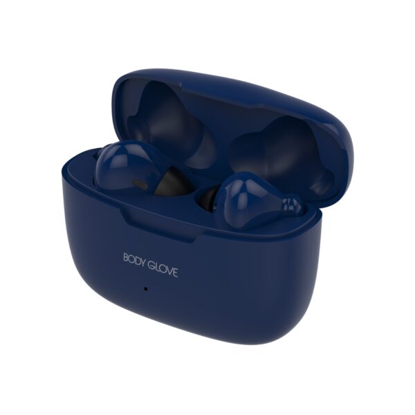 Upgrade your audio game with the premium Body Glove Essentials TWS Lux Series earbuds, featuring wireless technology in a classic blue finish.