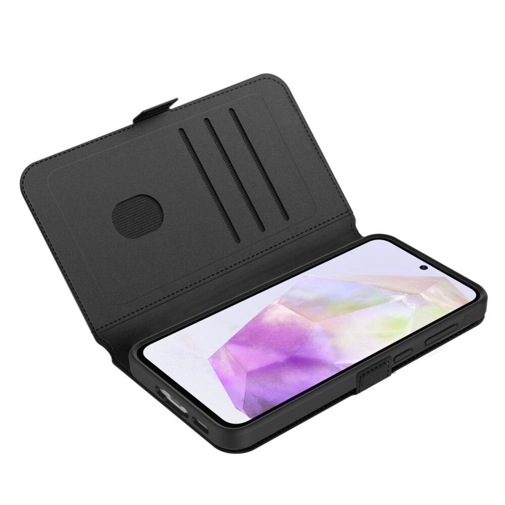 Inside view of the Body Glove Flip Series cover for Samsung Galaxy A36 showing card slots and magnetic flap