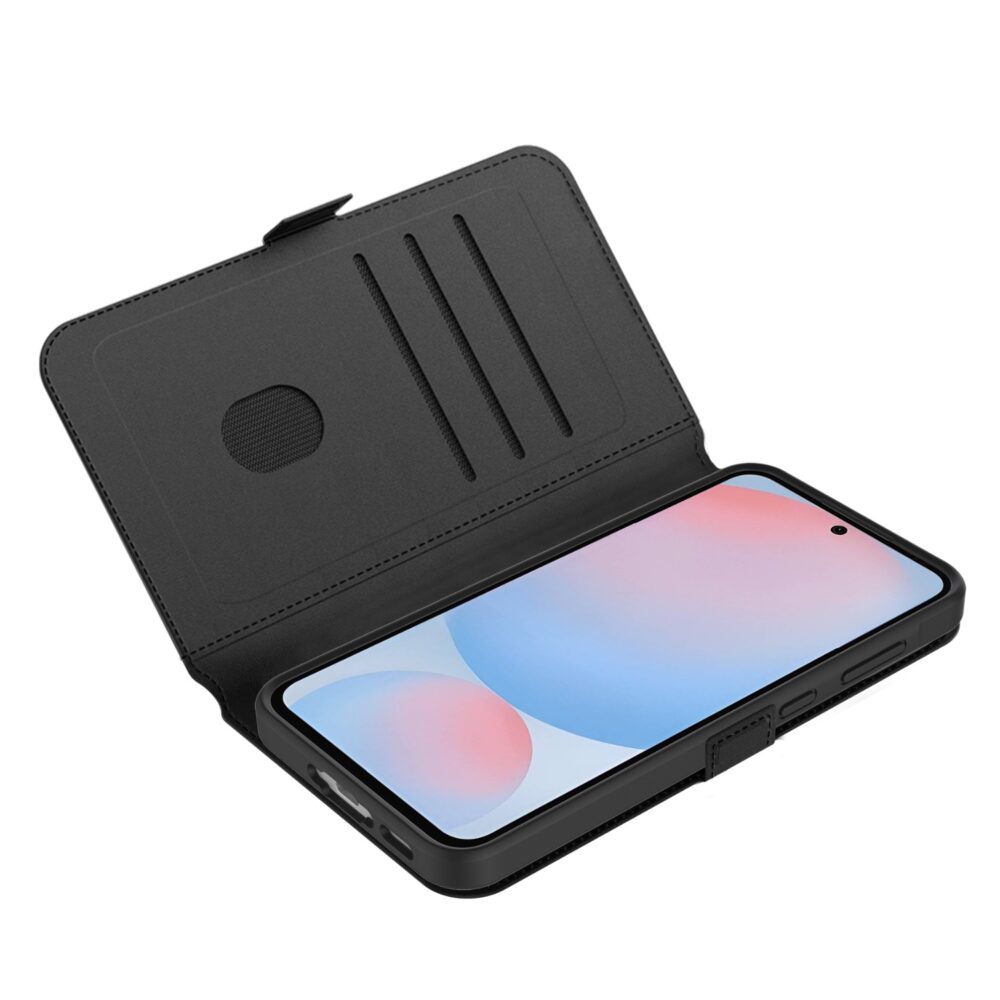 Inside view of the Body Glove Flip Series cover for Samsung Galaxy A56, showing card slots and magnetic closure