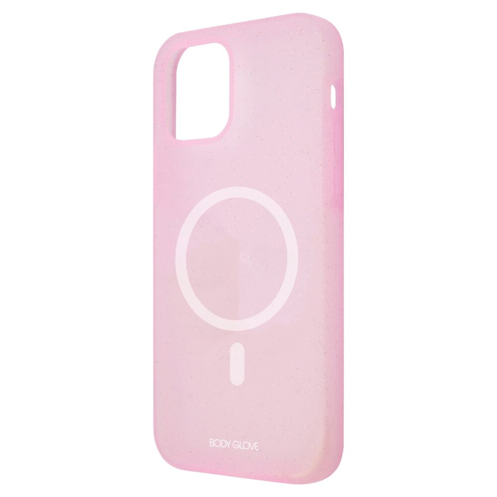 Apple iPhone 14 Pink Body Glove Magnetic Glitter Silicone Cell Phone Case
