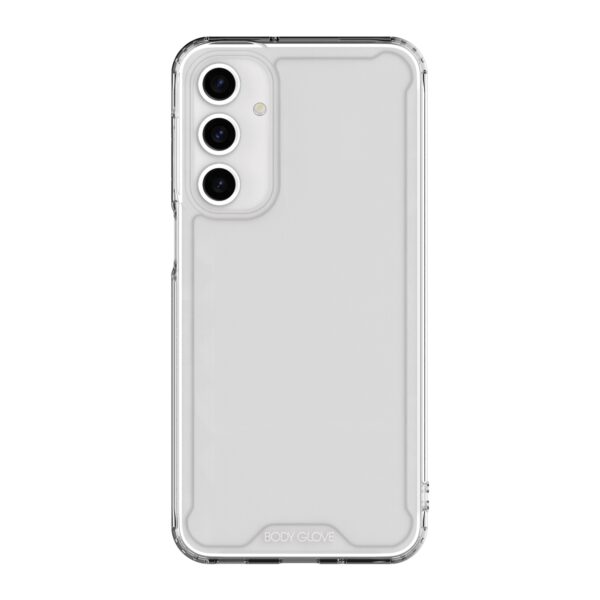 Back view of the Samsung Galaxy A16 clear phone case highlighting its slim design and flexible material.