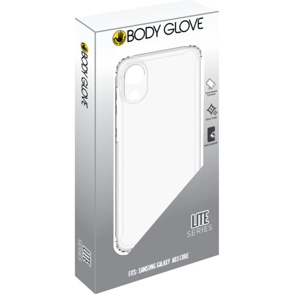 Clear Body Glove Lite Cell Phone Cover for the Samsung Galaxy A03 Core