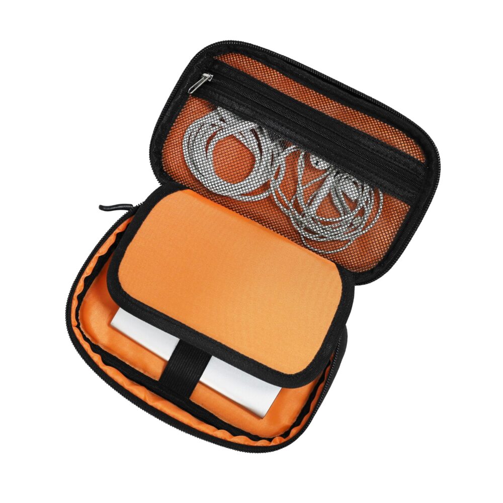 The Body Glove Tech and Electronic Accessories Storage Bag keeps all your electronic accessories organized. It has Mesh & Zipper pockets and an arm strap.