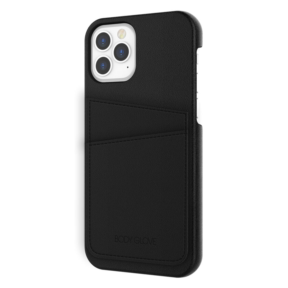 Body Glove Luxe Cell Phone Case with Credit Card Holder for the Apple iPhone 12 / iPhone 12 Pro Black
