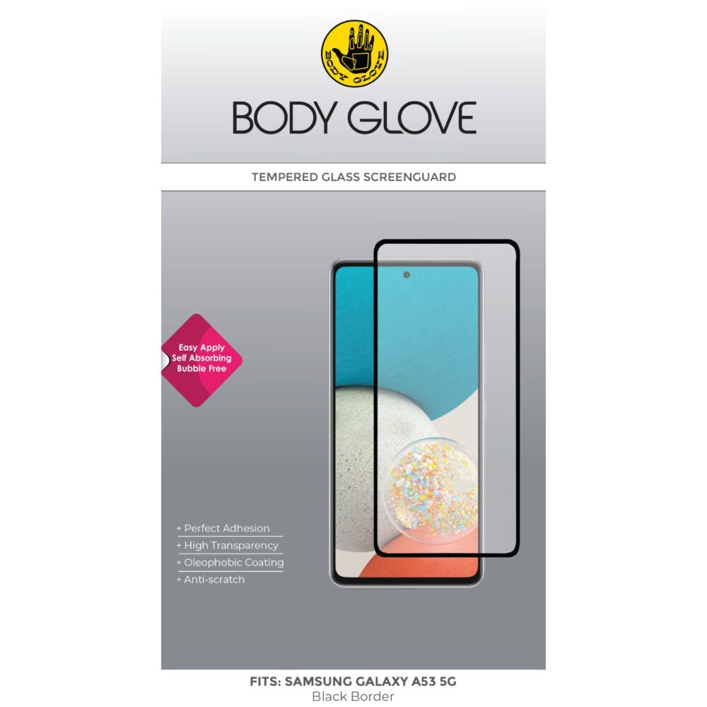 Body Glove Tempered Glass Screen Protector for the Samsung Galaxy A53 5G Clear