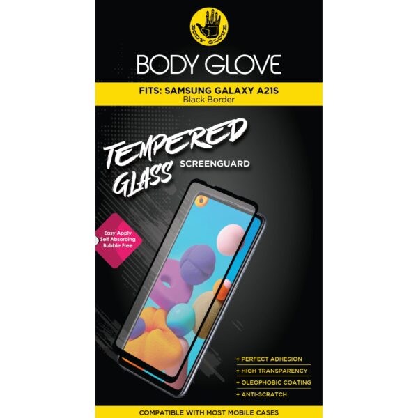 Body Glove Tempered Glass Screen Protector for the Samsung Galaxy A21s Clear